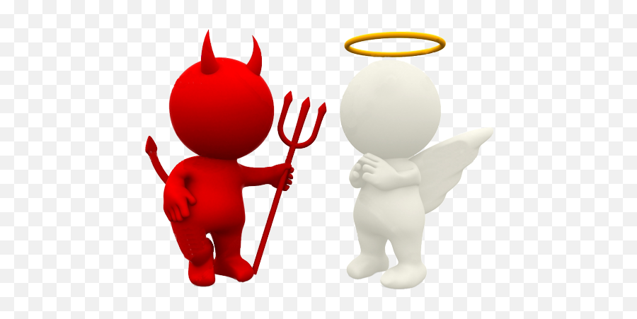 Angel And Devil Clipart Png Image With - Bien Y Mal Png Emoji,Bad Clipart