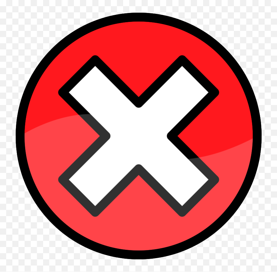 Delete Red X Button Png Pic - Clip Art Of Delete Emoji,Red X Clipart