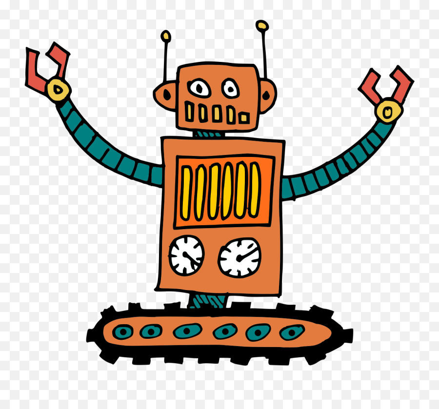 6 Silly Cartoon Robot Vector Eps Svg Png Transparent - Silly Cartoon Robot Png Emoji,Robot Transparent Background