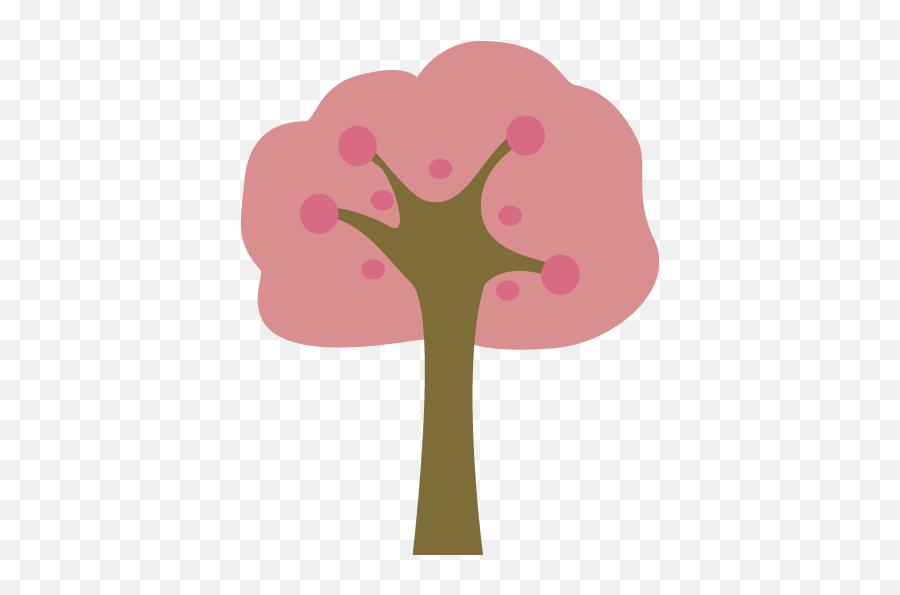 Tree Clip Art - Tree Images Tree Cartoon Pink Png Emoji,Oak Trees Clipart