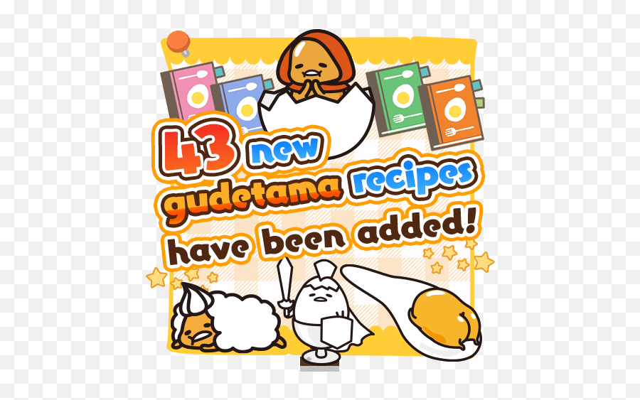 Qoo News Cyberstepu0027s Gudetama Tap Adds 43 New Recipes Emoji,Gudetama Transparent