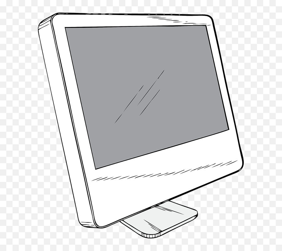 Technology Clipart - Dessin Ecran D Ordinateur Hd Png Computer Led Monitor Sketch Emoji,Technology Clipart