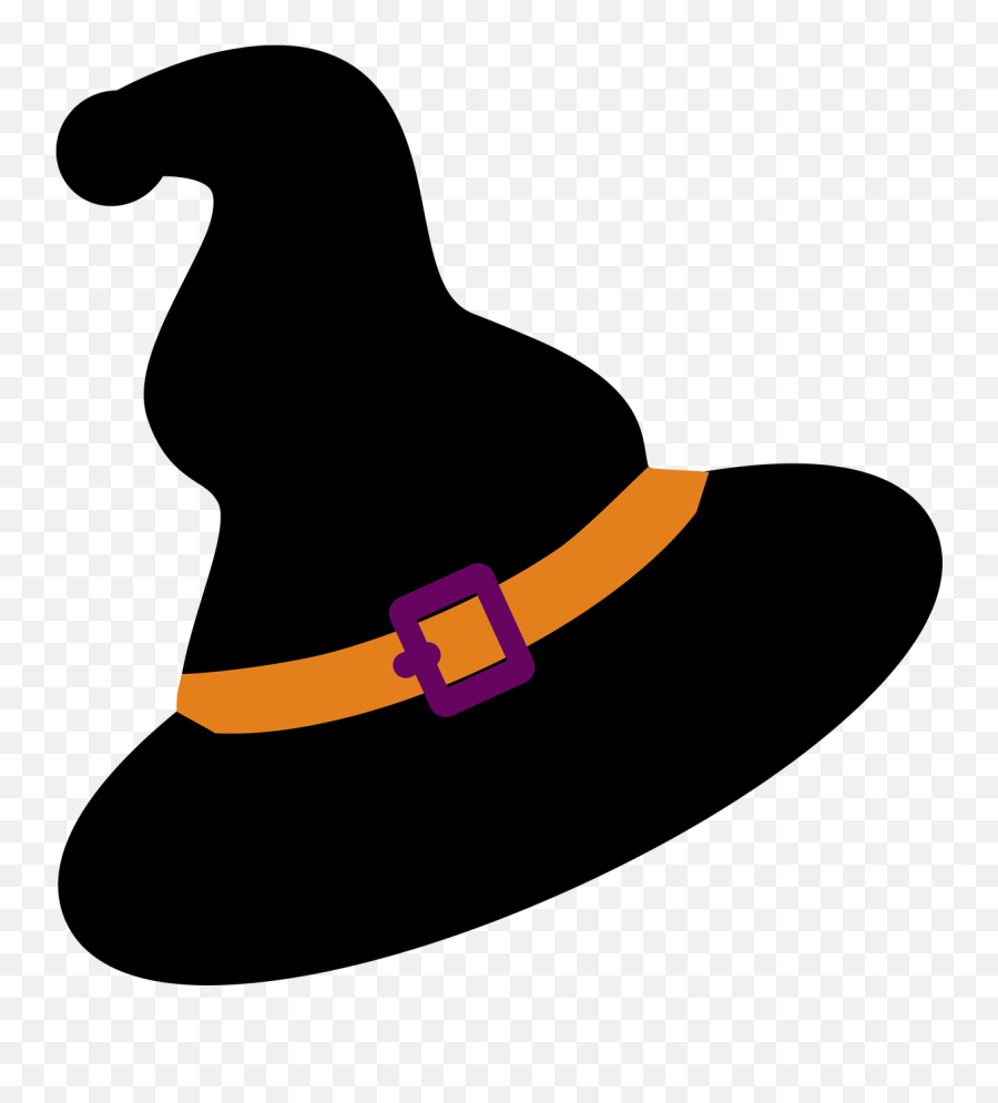 Witch Hat Cut Out Transparent Cartoon - Clipart Witch Hat Silhouette Emoji,Witch Hat Clipart