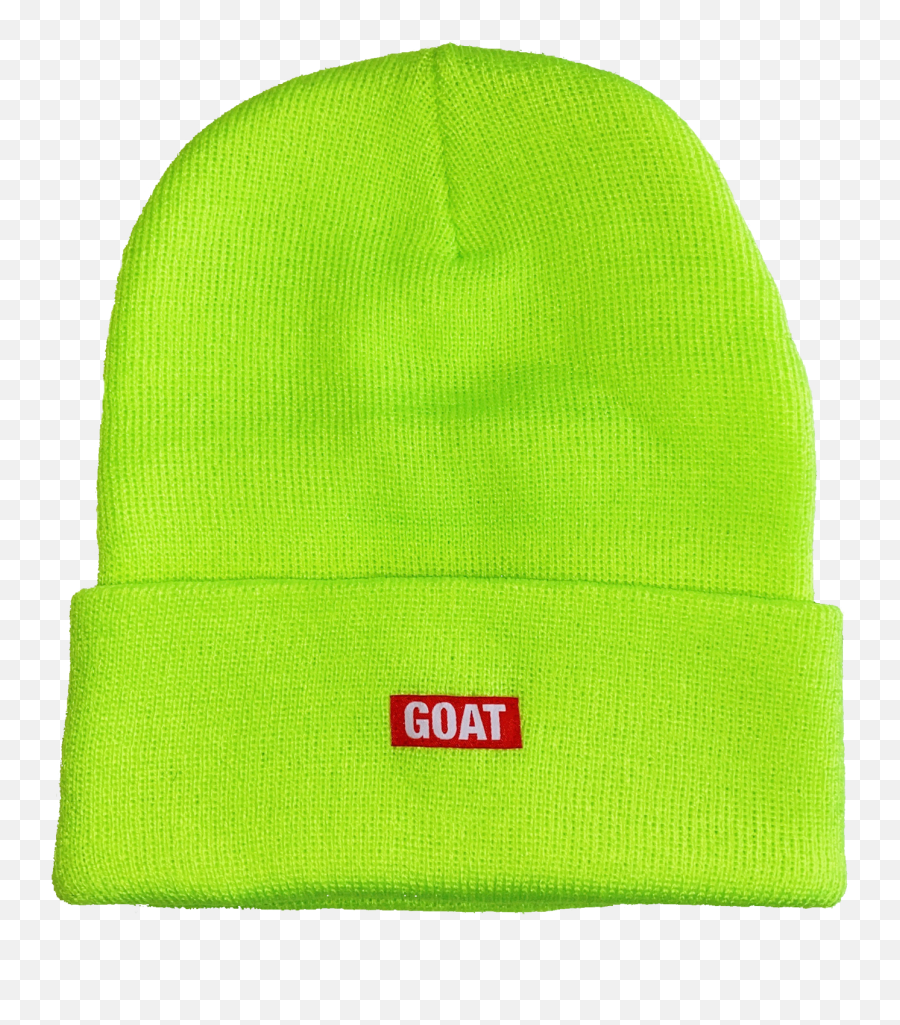 Neon Green Goat Beanie The Goat Brand Emoji,Black Beanie Png