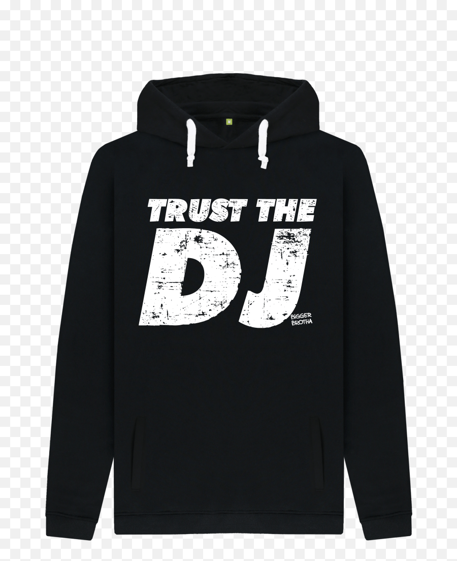 Trust The Dj Distress Logo Slogan Mens Hoodie Emoji,Distress Png