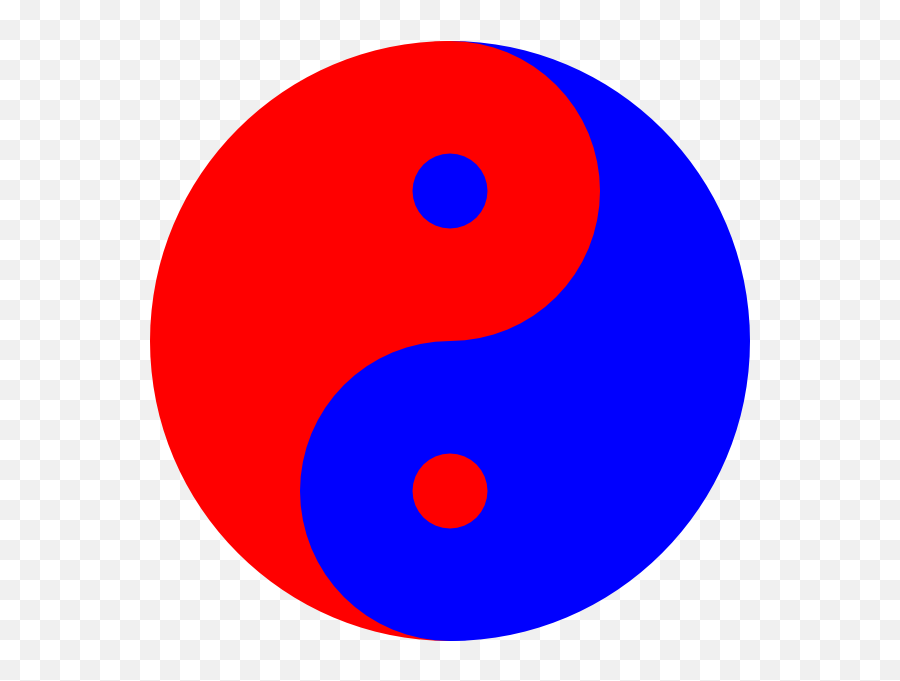 Yin Yang - Clipart Red And Blue Emoji,Yin And Yang Png