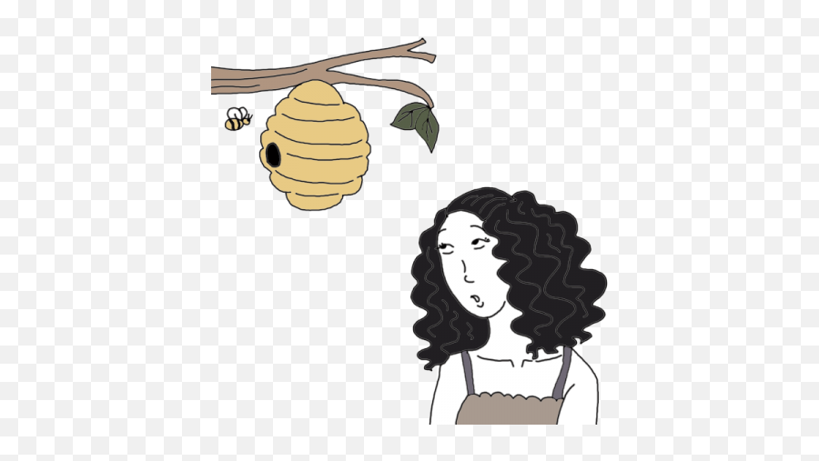 Download Bees And Beehive - Kartun Sarang Lebah Gantung Pohon Emoji,Beehive Png