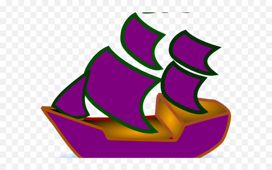 Purple Clipart Boat - Boat Png Download Full Size Big Brown Boat Clip Art Emoji,Purple Clipart