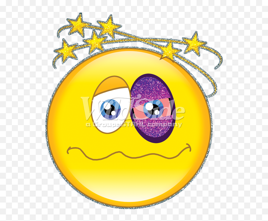Happy Face Blackeye Emoji - Smiley Face Black Eye Emoji,Eye Emoji Png