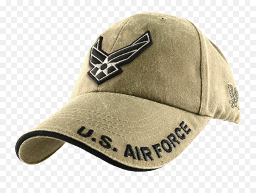 5643 - Us Air Force Cap Wings Logo Cotton Khaki Baseball Cap Emoji,Us Air Force Logo