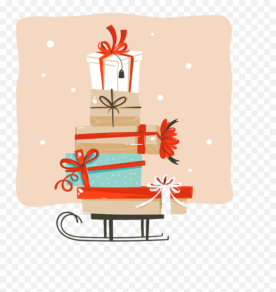 Free U0026 Cute Santa Sleigh Clipart For Your Holiday - Christmas Illustration Emoji,Santa's Sleigh Clipart