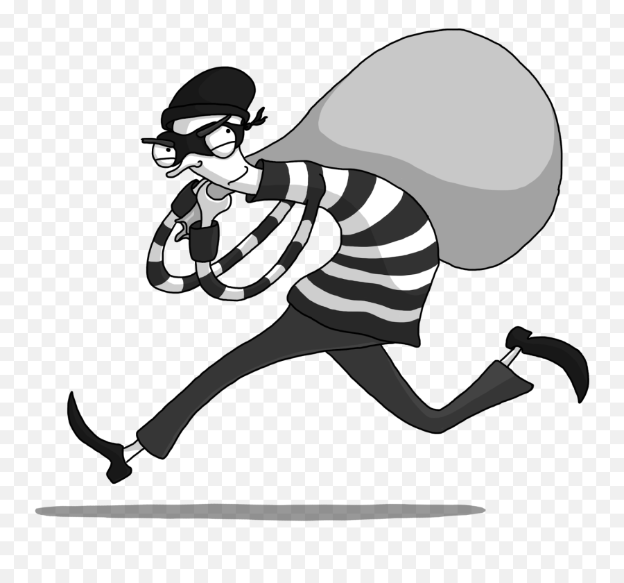 Free Robber Clipart Black And White - Disney Cartoon Bank Robber Emoji,Robber Clipart