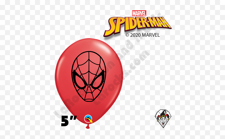5 Inch Round Spiderman Face Balloon Qualatex 100ct Emoji,Spiderman Face Png