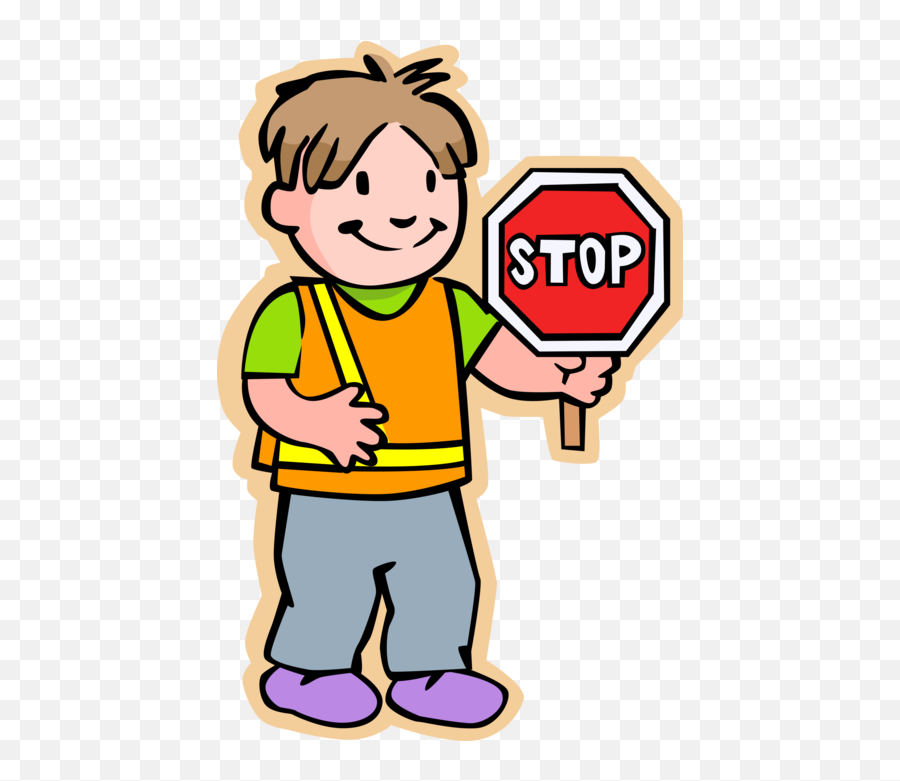 Crossing Guard Clipart Png Transparent - Crossing Guard Clipart Emoji,Stop Sign Clipart