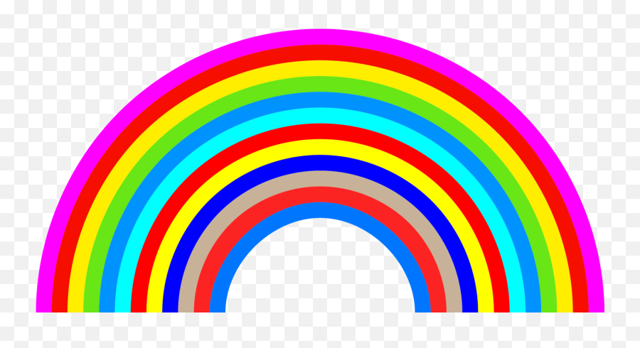 Transparent Background Rainbow Clipart - Half Circle Object Clipart Emoji,Free Rainbow Clipart