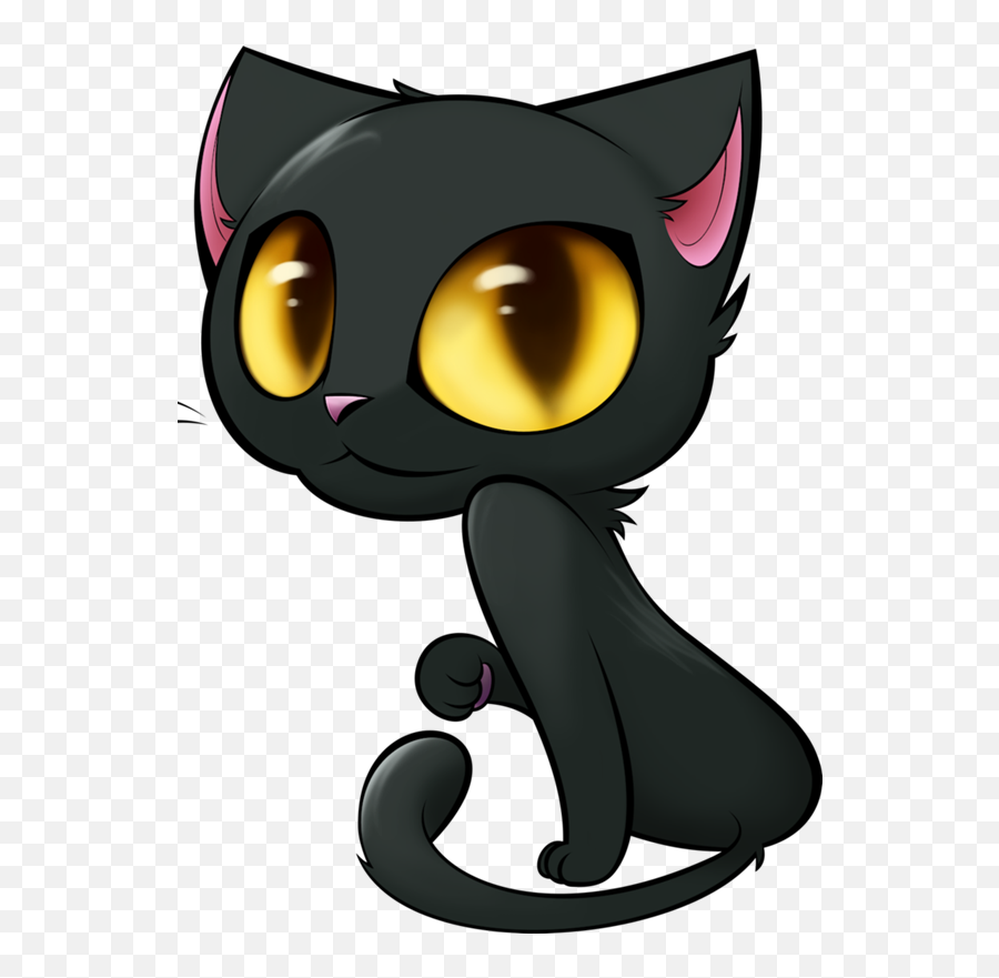 Black Cat Clipart Png - Dibujos De Gatos Negros Emoji,Black Cat Clipart