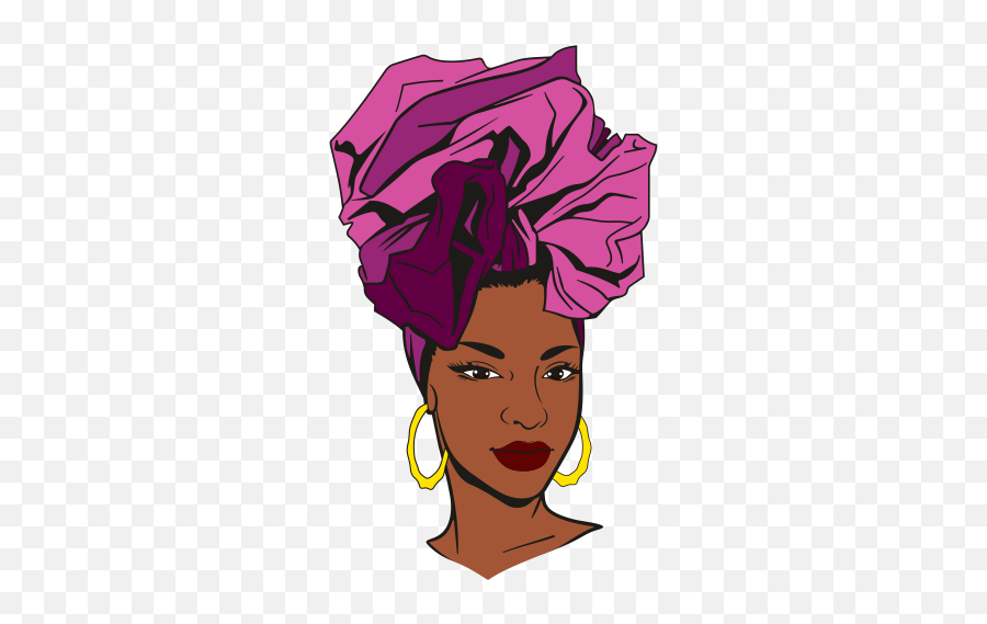 Afro Woman With Head Wrap Svg Melanin Goddess Diva Svg Emoji,Black Queen Clipart