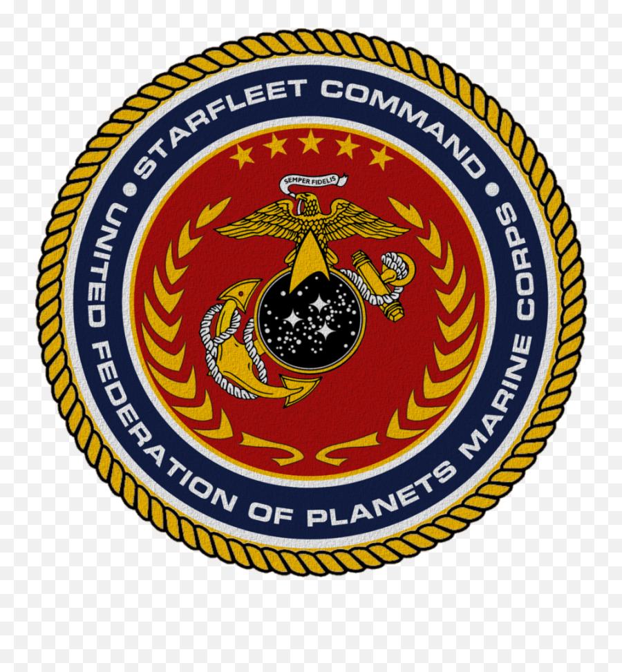 Download Hd Marine Corps Logo Png - United Federation Of Starfleet Command Emoji,Marine Corp Logo