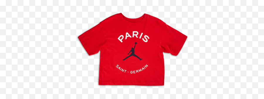 Jordan Girls X Psg Shortsleeve - Grade School Tshirts Red Emoji,School Logo Shirts