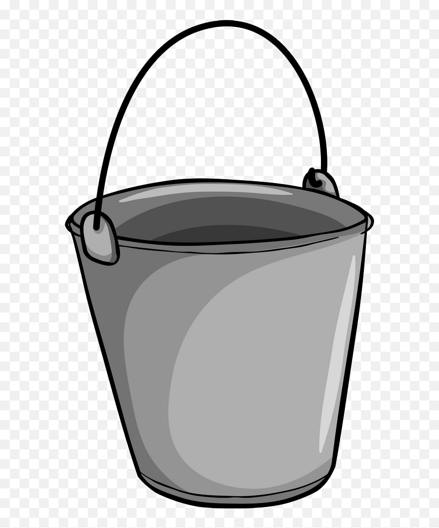 Grey Bucket Clipart Transparent - Empty Emoji,Bucket Clipart
