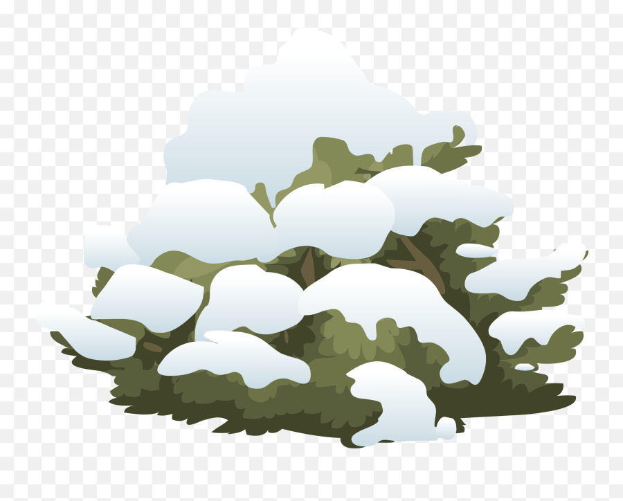 Landscape Snow Bush 01b Al1 - Snow Covered Bush Clipart Emoji,Bush Clipart