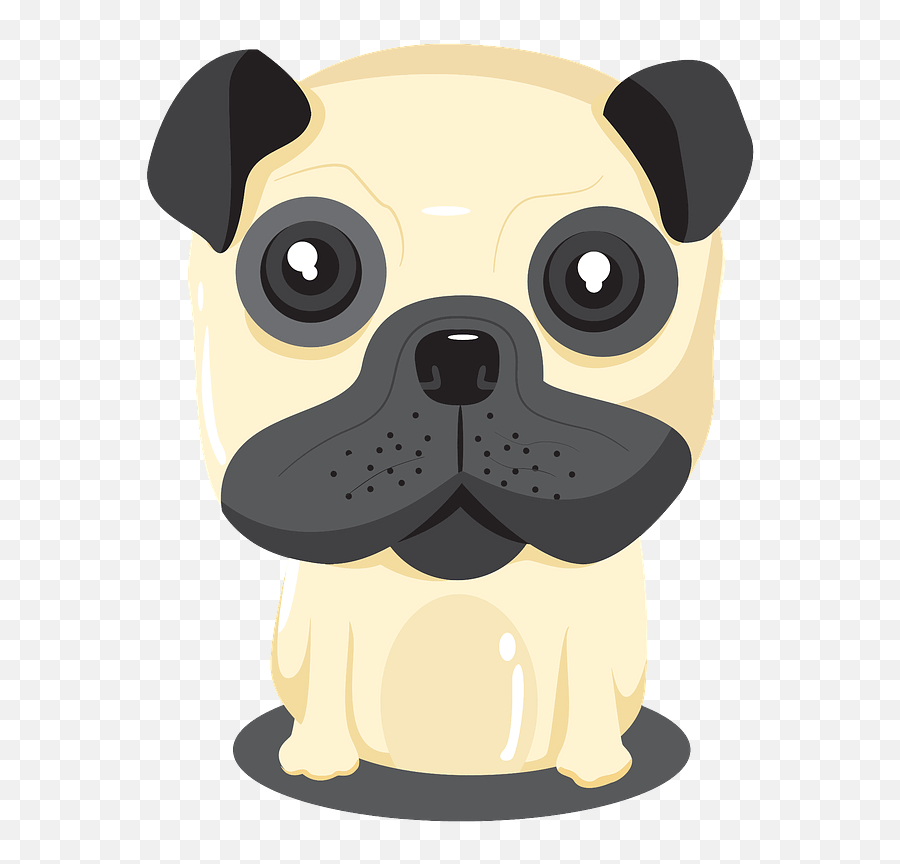 Pug Dog Clipart - Perritos Cartoon Emoji,Pug Clipart