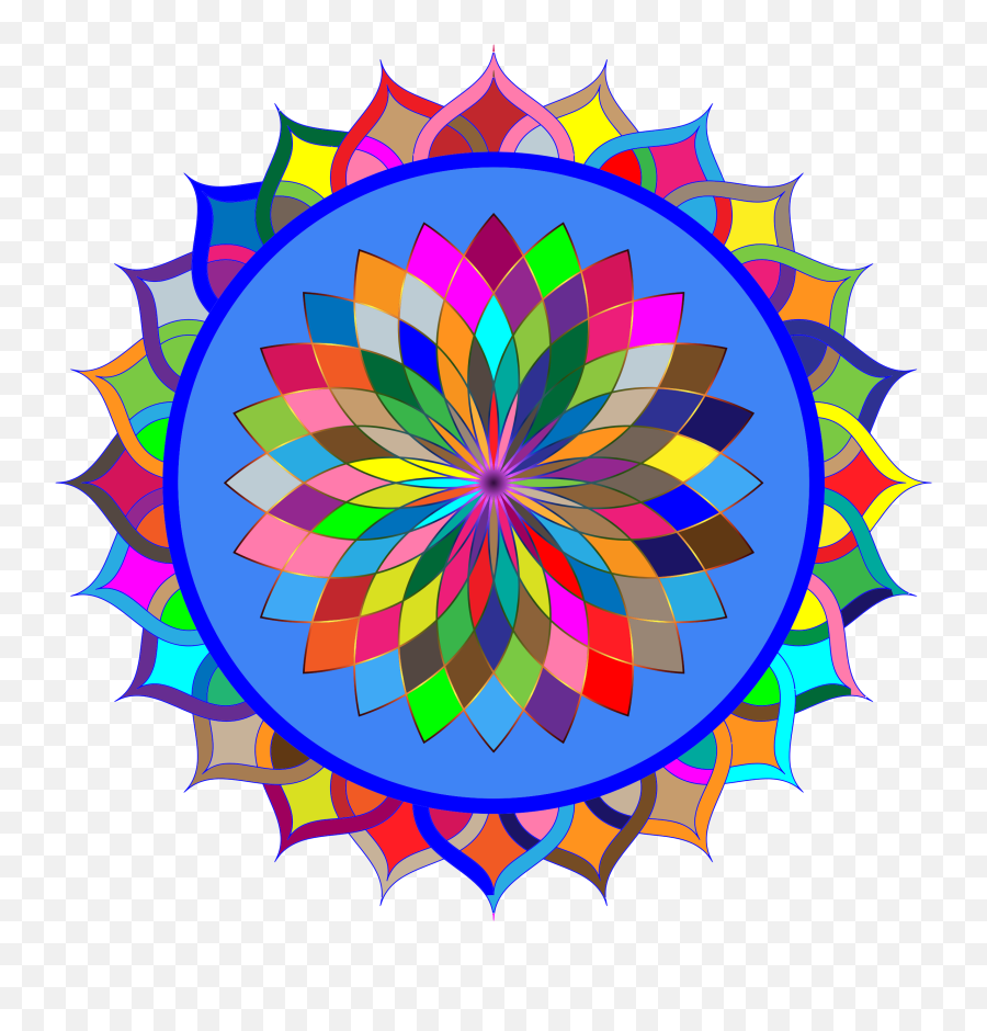 Prismatic Mandala Line Art 2 Emoji,Mandala Clipart