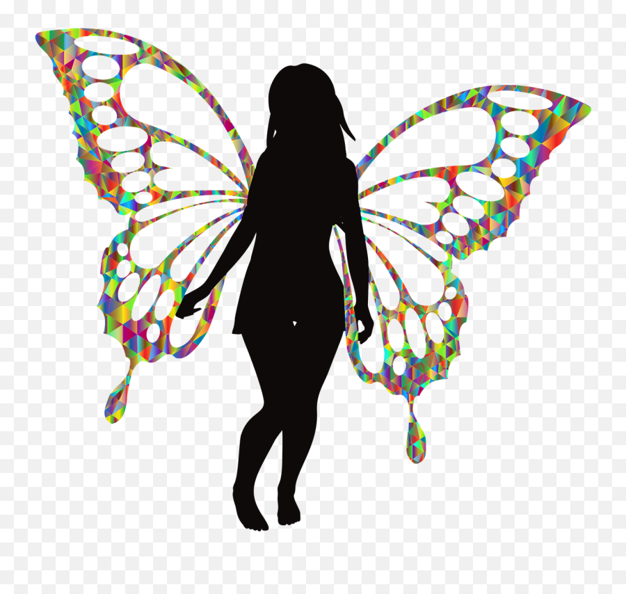 Woman Butterfly Silhouette - Free Vector Graphic On Pixabay Emoji,Butterfly Silhouette Png