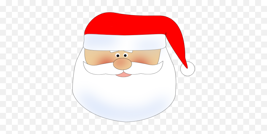 Santa Face Clipart Png - Cute Face Santa Clipart Emoji,Santa Face Clipart