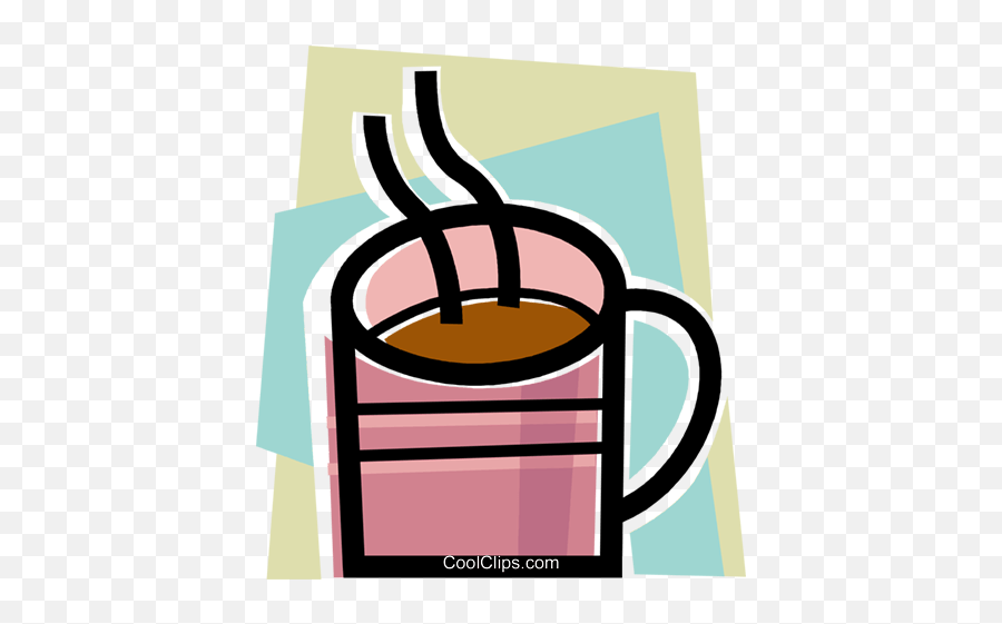 Hot Cup Of Coffee Royalty Free Vector Clip Art Illustration - Serveware Emoji,Cup Of Coffee Clipart