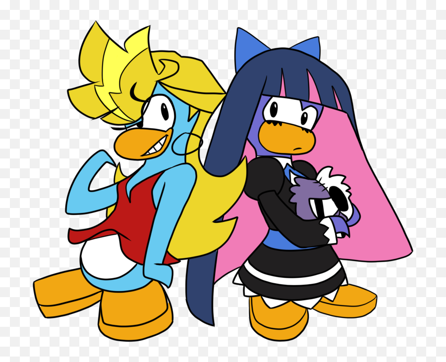 Panty And Stocking As Club Penguin - Fictional Character Emoji,Panty And Stocking Logo