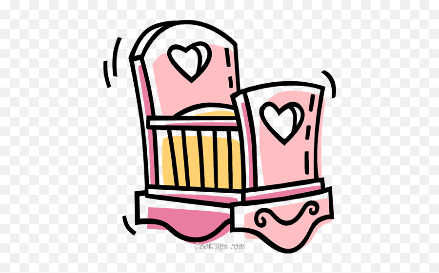 Babys Crib Royalty Free Vector Clip - Rocking Cradle Clipart Emoji,Crib Clipart