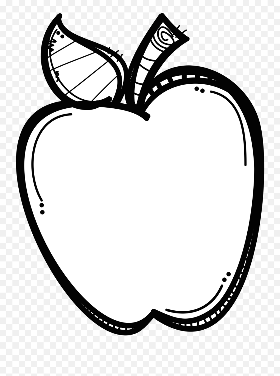 Teacher Apple Clipart Black And White - Apple Clipart Black And White Emoji,Apple Clipart Black And White