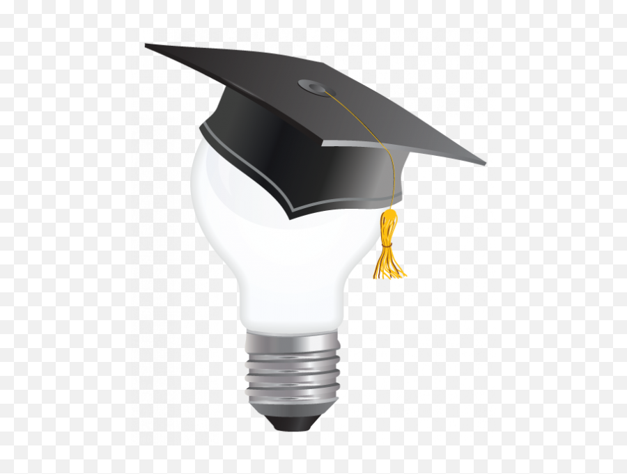 Download Download Light Bulb With Graduation Cap Clipart - Light Bulb Graduation Hat Emoji,Graduation Hat Clipart