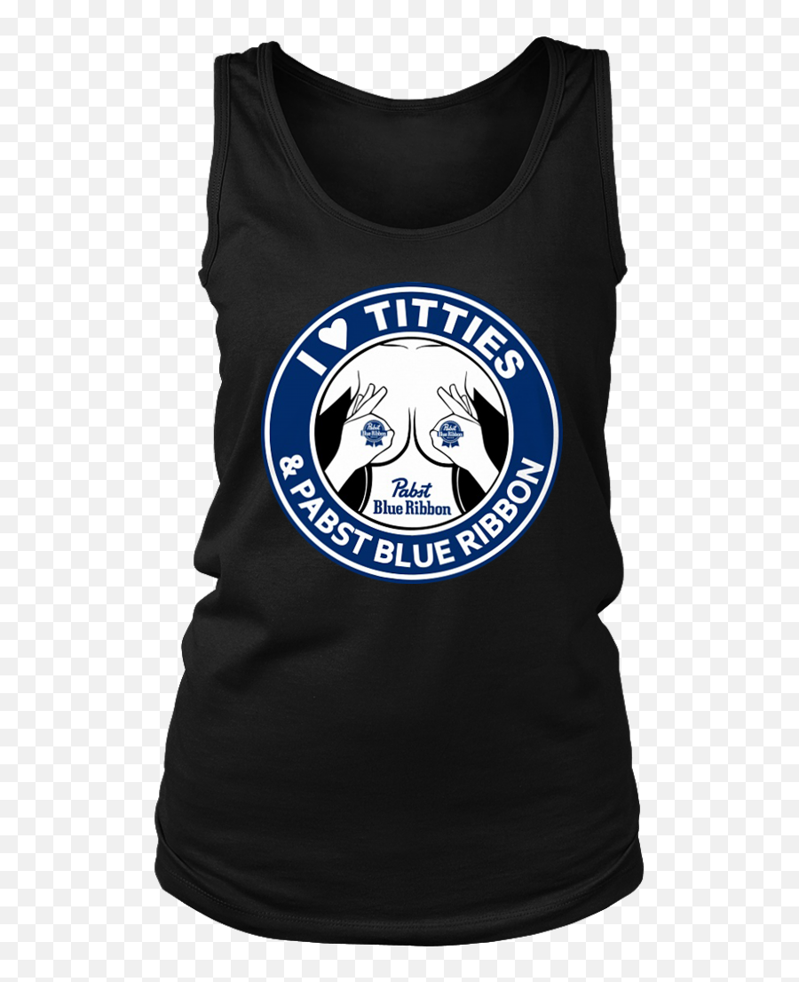 Download I Love Titties And Pabst Blue Ribbon Shirt - Pabst Active Tank Emoji,Pabst Blue Ribbon Logo