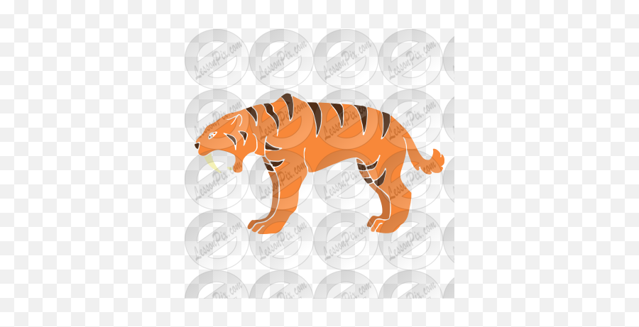 Saber - Tooth Tiger Stencil For Classroom Therapy Use Siberian Tiger Emoji,Tiger Clipart
