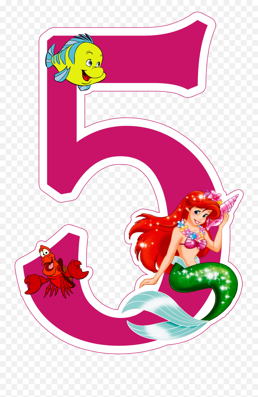 Clipart Little Mermaid Transparent Cartoon - Jingfm Numeros De La Sirenita Png Emoji,Little Mermaid Clipart