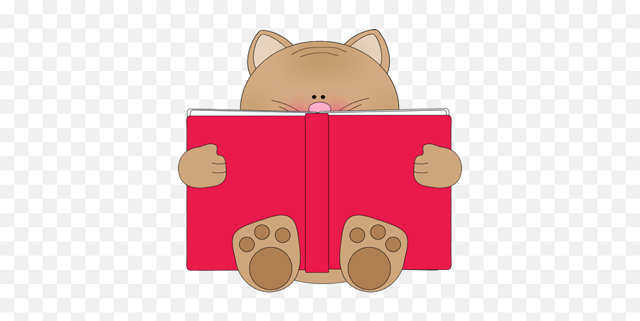 Cat Reading Book Clip Art - Cat Reading Book Image Book Cat Reading Clipart Emoji,Book Clipart