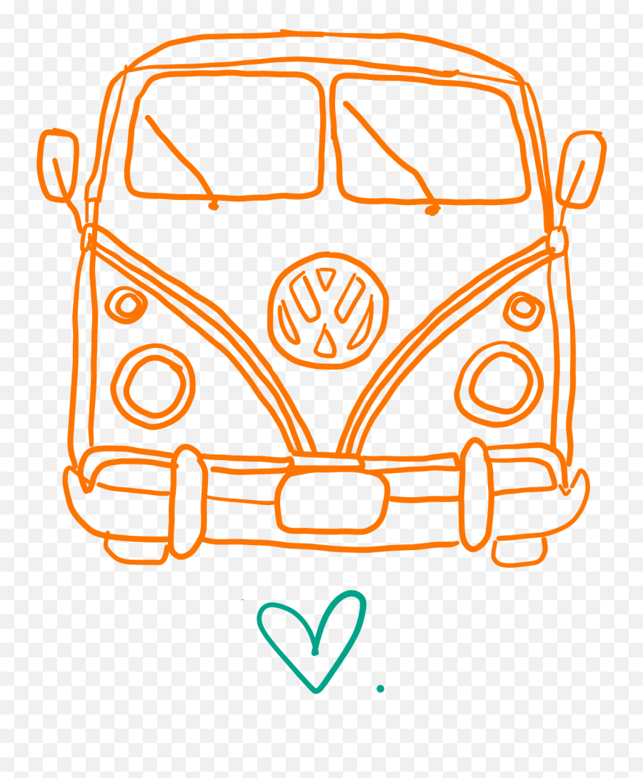 Vw Van Drawing Transparent Cartoon - Vw Bus Drawing Emoji,Vw Bus Clipart