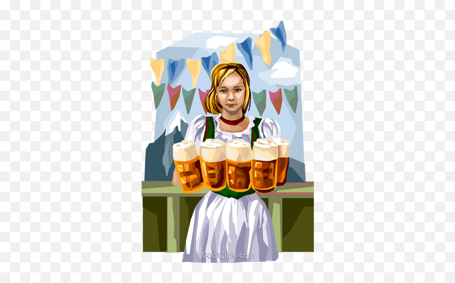 Germany Oktoberfest Girl Royalty Free - Beer Glassware Emoji,Oktoberfest Clipart