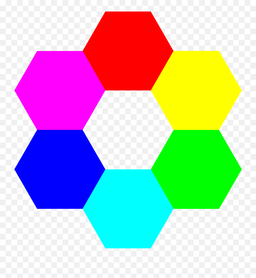 Big Image - Rainbow Hexagon Emoji,Colors Clipart