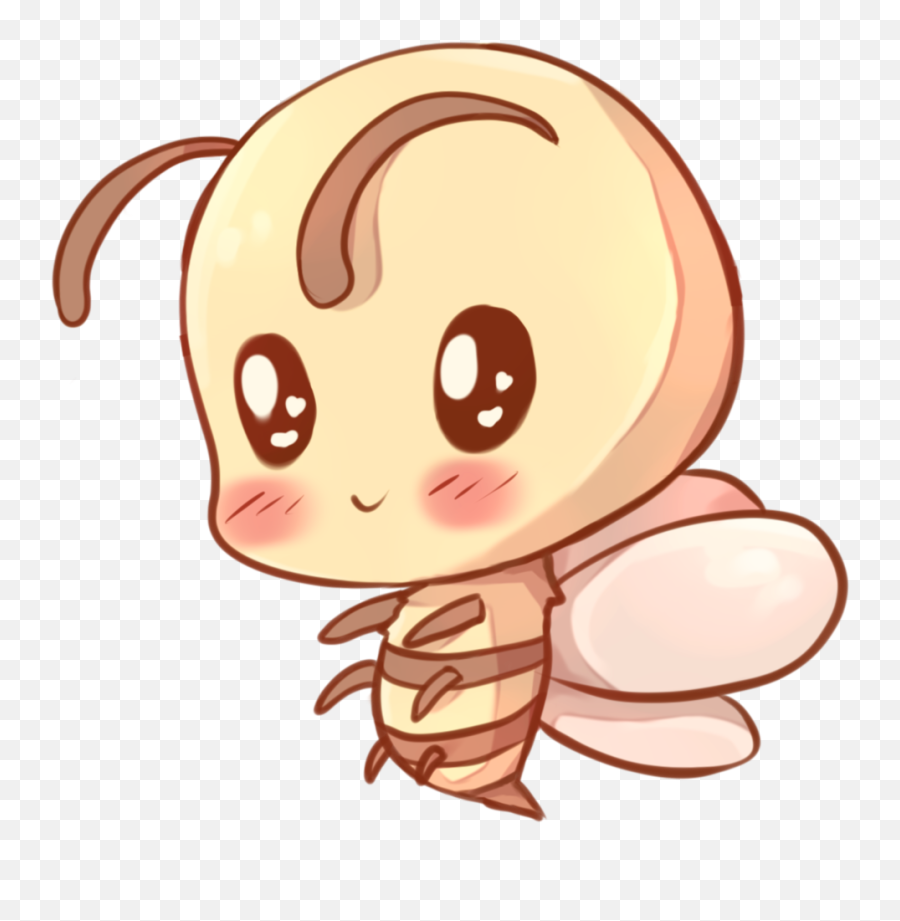 Kawaii - Kawaii Bee Transparent Png Original Size Png Kawaii Bee Emoji,Bee Transparent