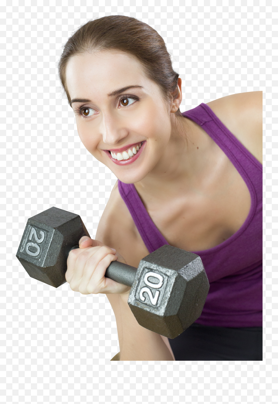 Woman Exercising - Dumbbell Exercise Png Transparent Girls Fitness Gym Png Emoji,Exercising Clipart