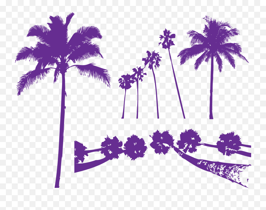 Areca Palm Tree Purple Arecaceae - Palm Trees Silhouette Sunset Colored Palm Tree Emoji,Palm Tree Silhouette Png