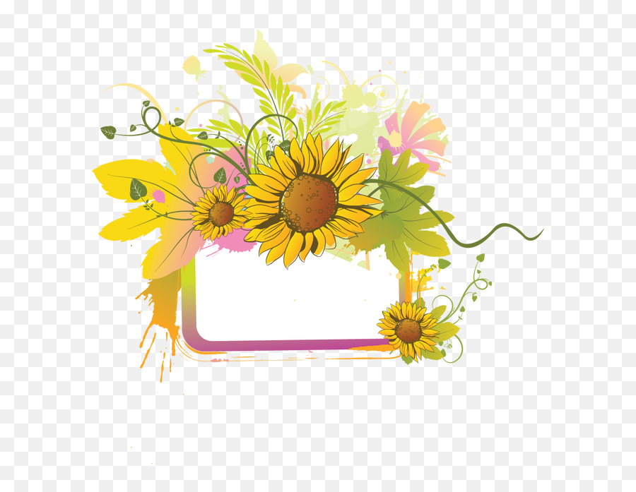 Grab This Free Clipart To Celebrate The Summer Clip Art - Sunflower Banner Png Emoji,Summer Clipart Free