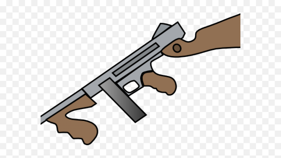 Gun Shot Clipart Machine Gun - Tommy Gun Png Transparent Png Ww2 Guns Clipart Emoji,Gun Png