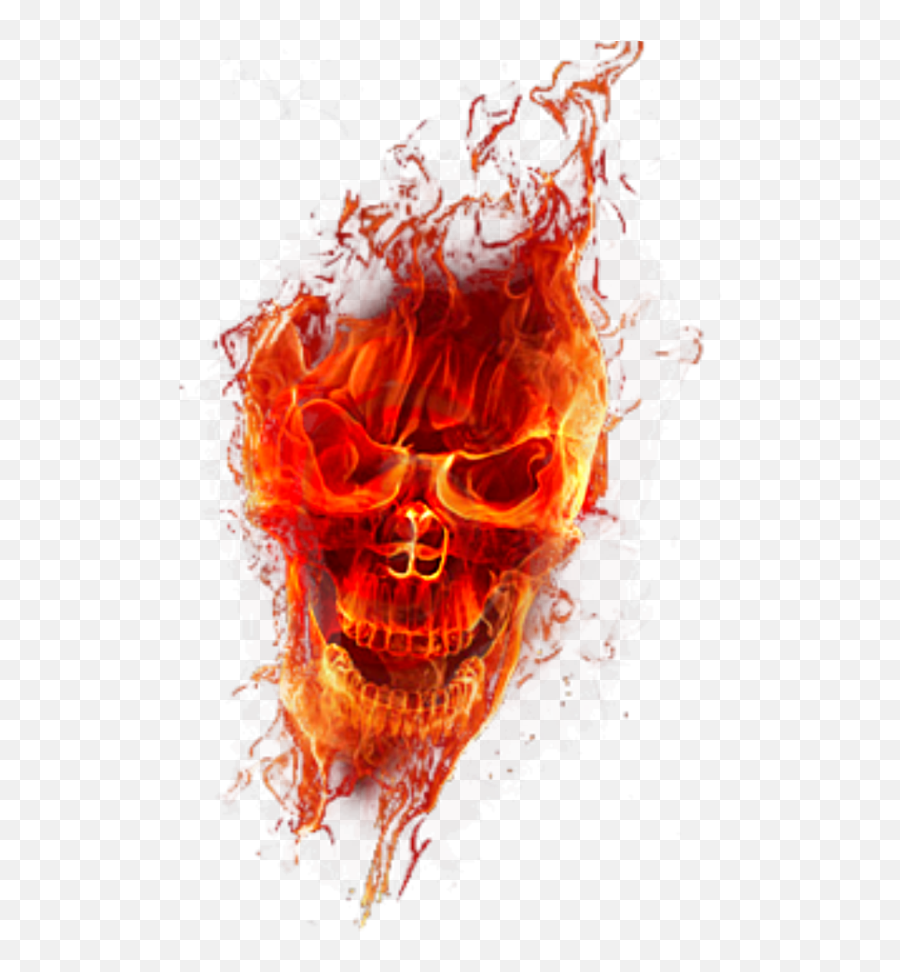 Flames Clipart Skull Flames Skull Trans 1016022 - Png Transparent Skull Smoke Png Emoji,Red Skull Png