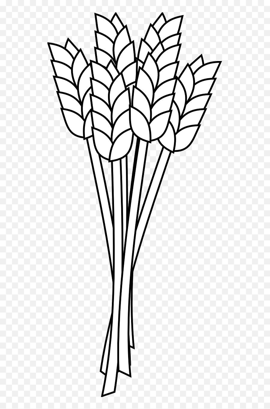 Vegetation Drawing Crop Transparent - Wheat Clip Art Black And White Emoji,Crops Clipart
