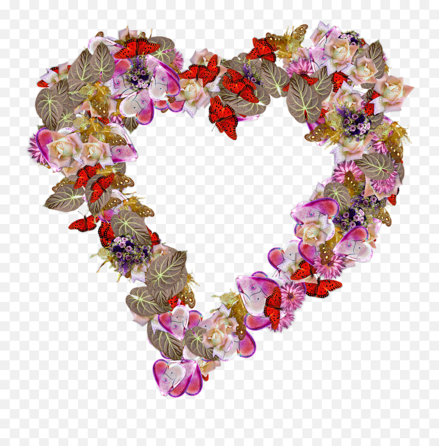 Heart Flowers Png - Free Image On Pixabay Emoji,Floral Png