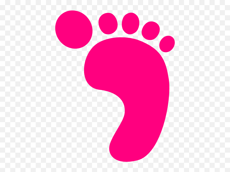 Clip Art Pink Baby Feet - Pink Foot Clipart Emoji,Baby Feet Clipart